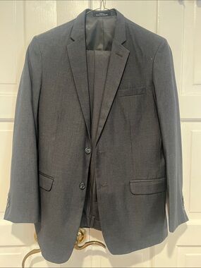 Classic Boys Dark Gray Two-Button suit
